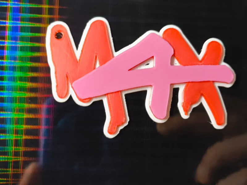 verstappen4x keychain raised letters, minimalwaste