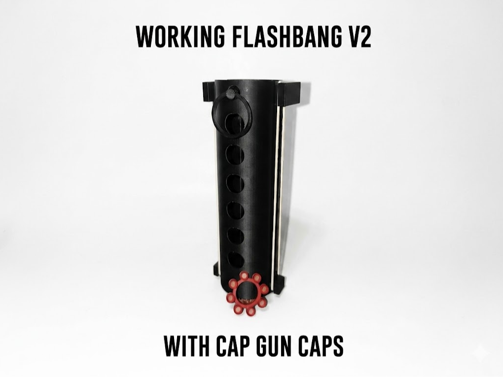 Working flashbang V2 - with cap gun caps