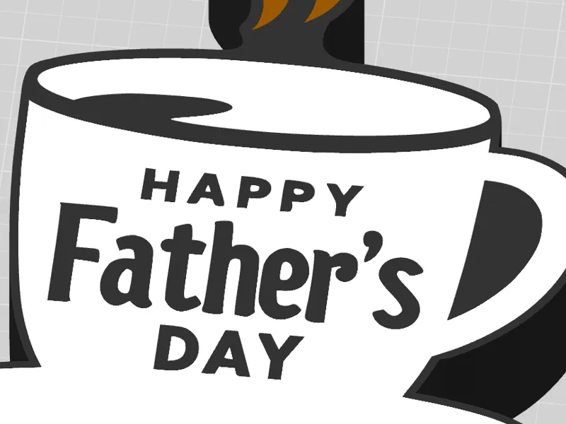 fathers day led box coffee cup