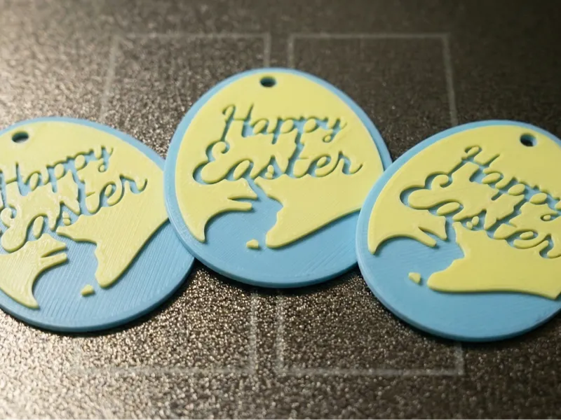 Elegant Happy Easter Bunny Tags, Customizable 