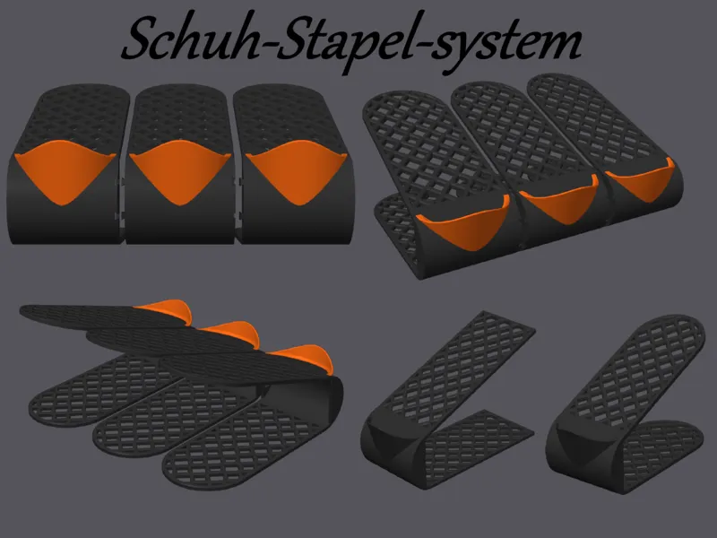 SchuhStacker – modulares Schuh-Stapel-system