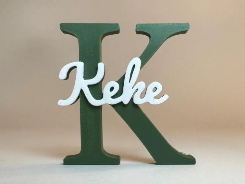 Placa de Identificação 3D - Keke