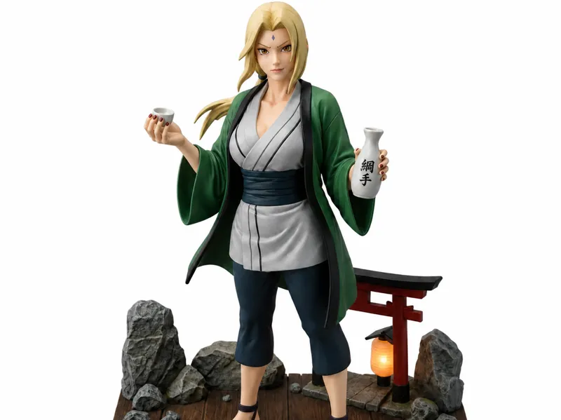 tsunade che beve sake