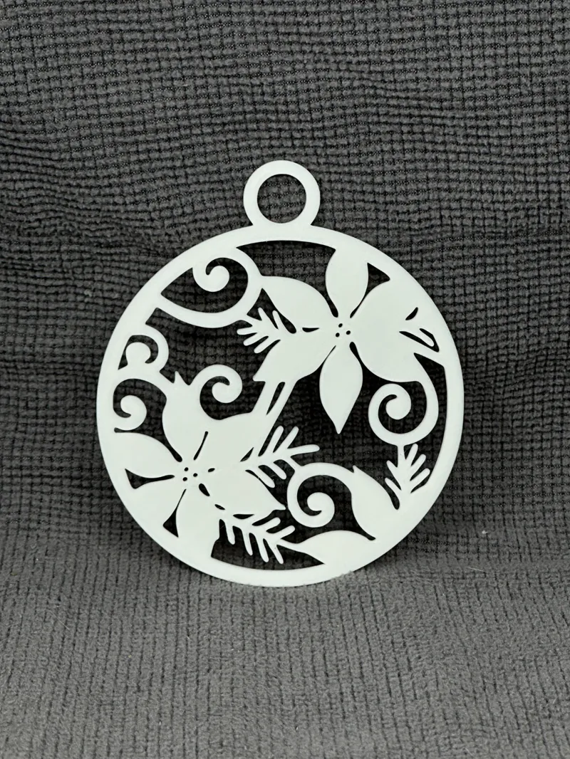 Poinsettia flower Christmas ornament 