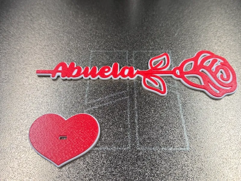 Rosa base corazon Abuela