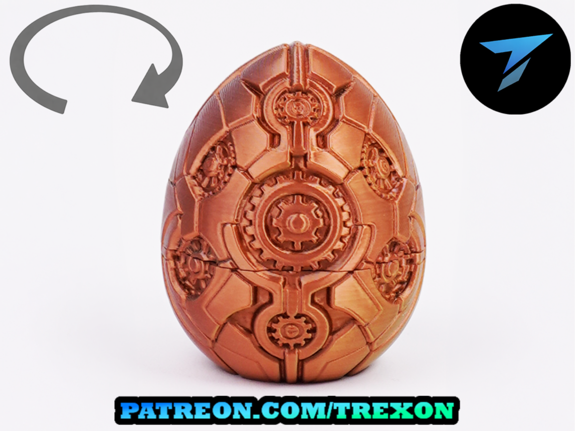 Gear Shell Dragon Egg with Twist Lock