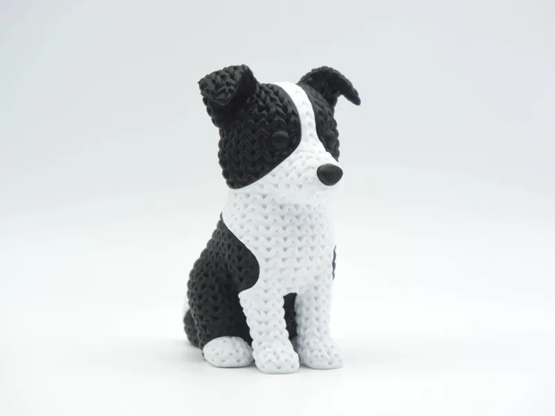 Knitted Border Collie Dog