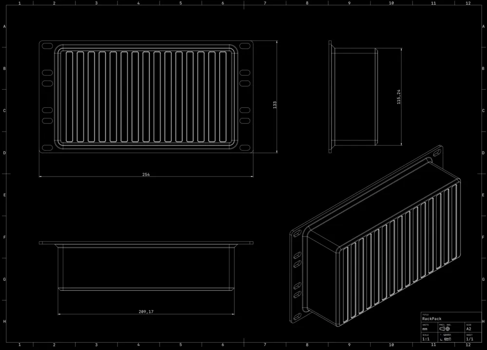 RackPack - 10 inch Mini Rack Expansion Panel - Free 3D Print Model ...