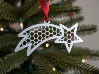 Honeycomb Star Of Bethlehem Christmas Ornament