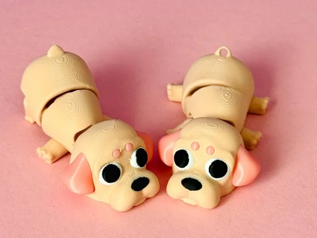 Articulated Maltipoo - Flexi Dog & Keychain
