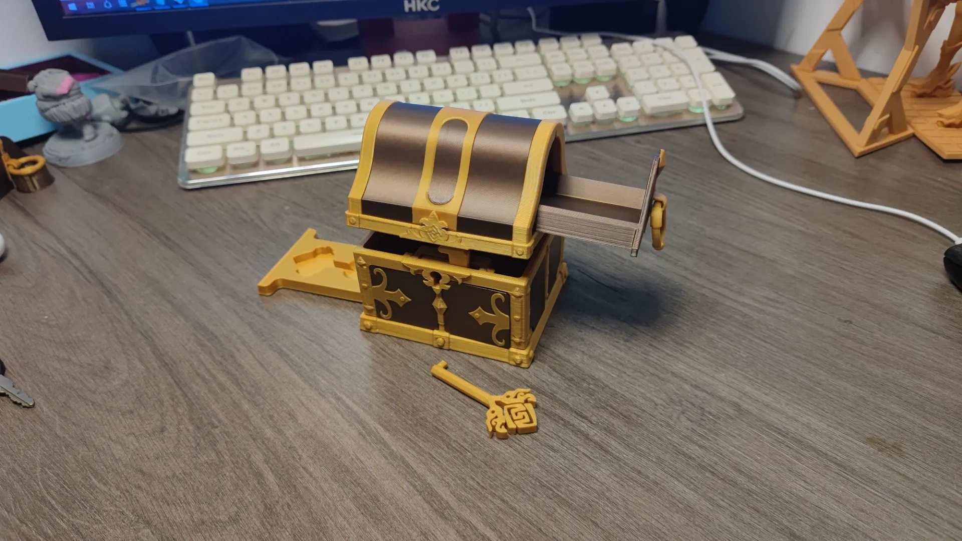 Miniatura 2 do modelo 3D 原神机关宝箱-珍贵的宝箱-中号-分色版