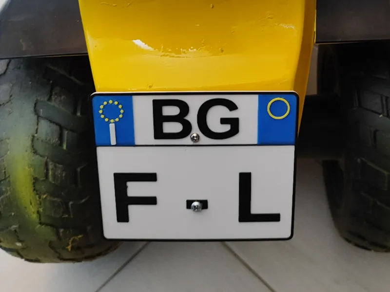 Customizable European Motorcycle Plate