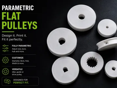 Flat Belt Pulley Generator – Parametric customiz