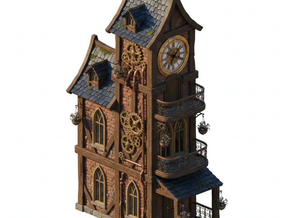 Tour horloge steampunk