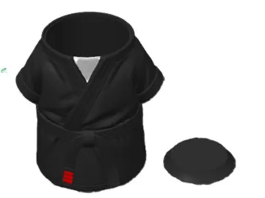 Gi black red karate