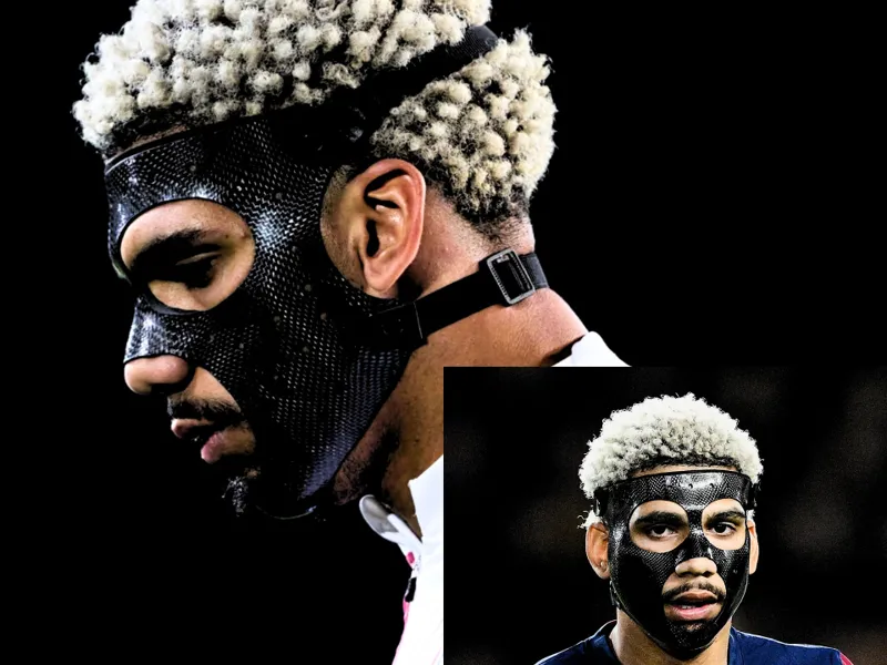 Football Face Mask (Ronald araujo inspired )