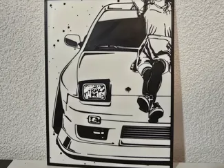 line art 200sx anime
