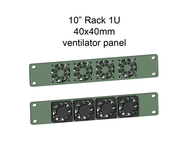 10" Rack 1U Ventilator panel