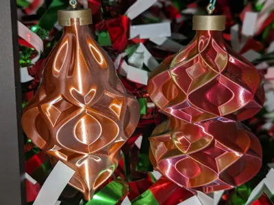 Collection of Vasemode Ornaments with Spinning Cap