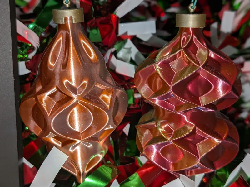Collection of Vasemode Ornaments with Spinning Cap