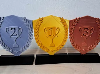 Trophy awards first second third place