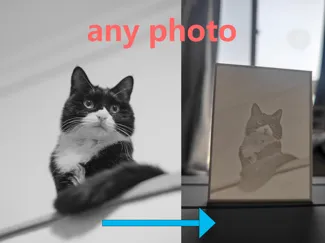 Converting any photos to translucent relief photos