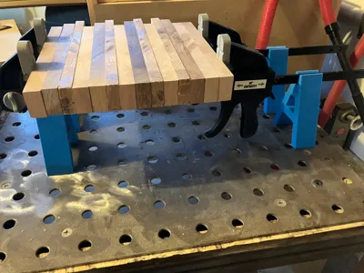 Glue-up stands for Pittsburg clamps Harbor Freight