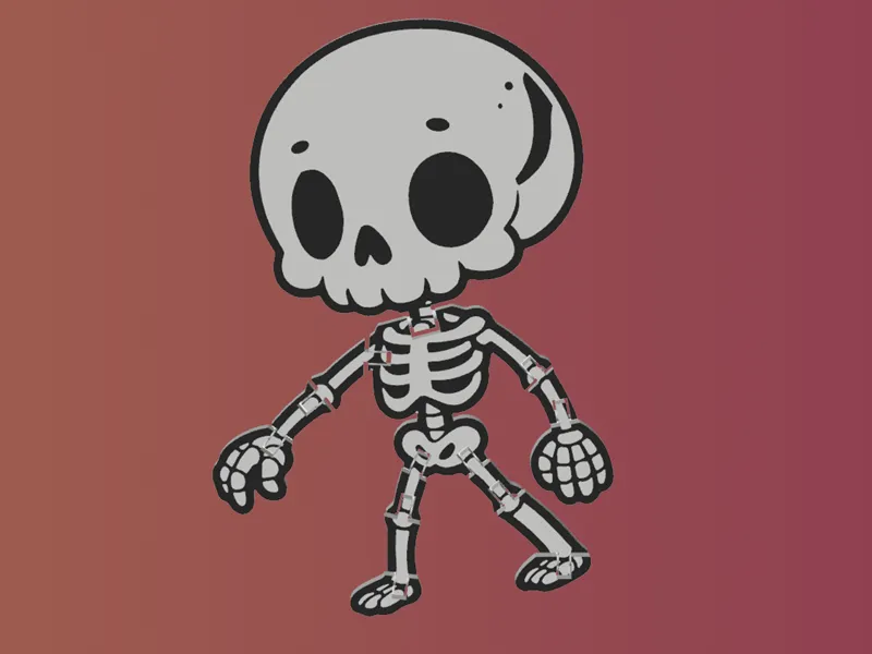 Cute cartoon skelleton 