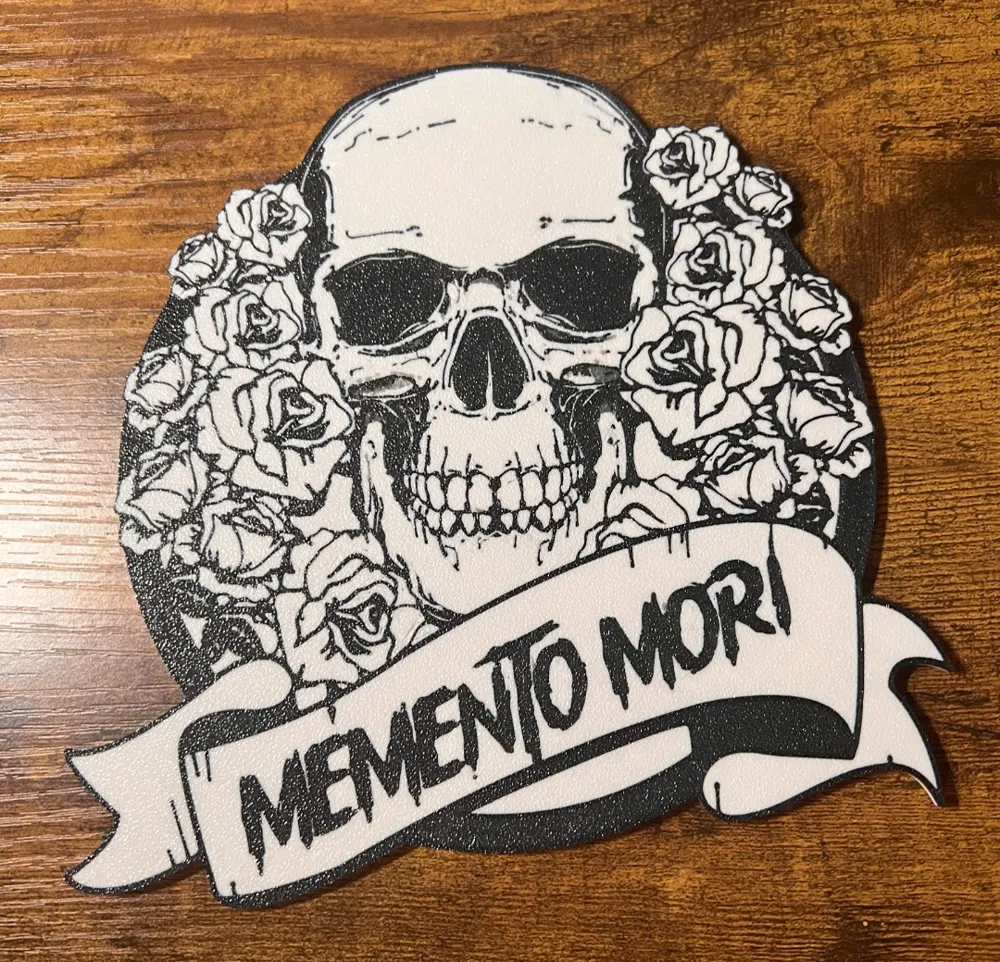 메멘토 모리 벽 장식 - 무료 3D 프린트 모델 - MakerWorld, image size:1000x962