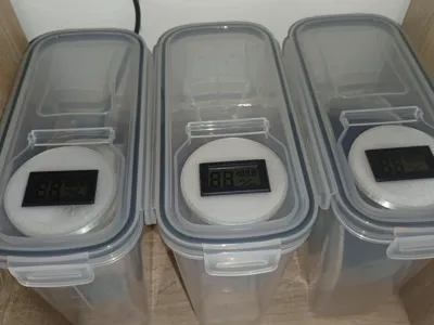 Muesli box filament dryer TH meter frame