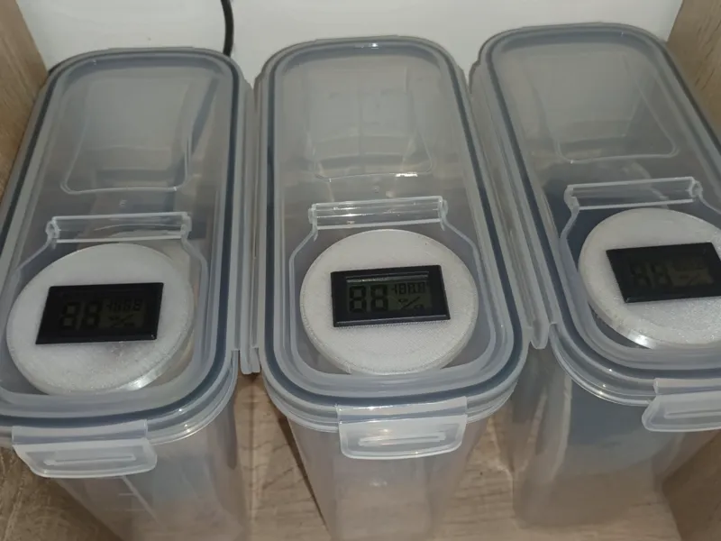 Muesli box filament dryer TH meter frame