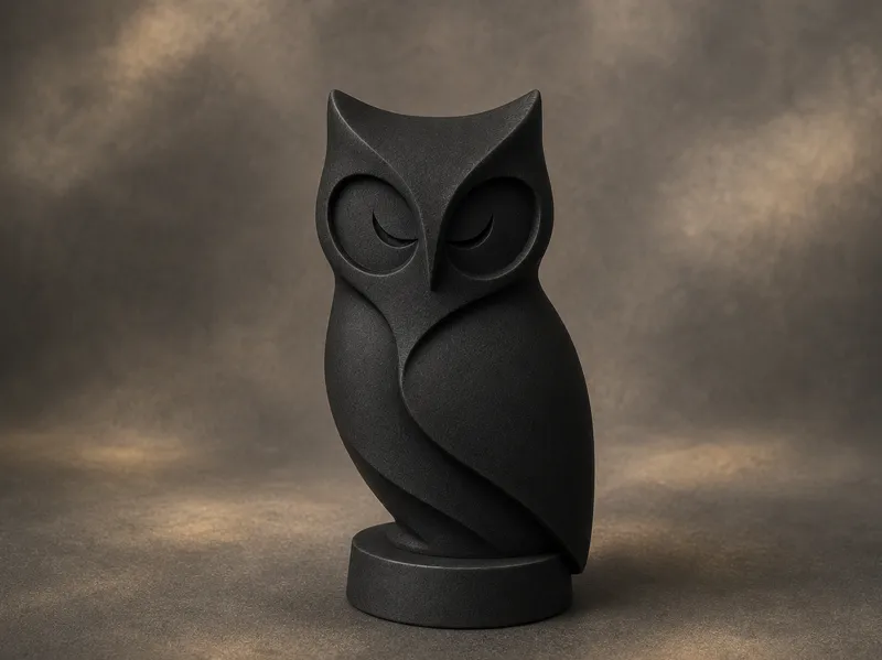 Minimalist Owl Sculpture
