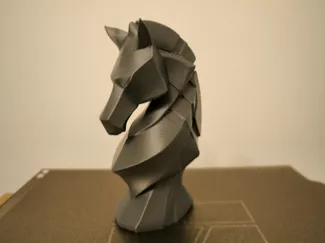 Abstract modern stone chess knight