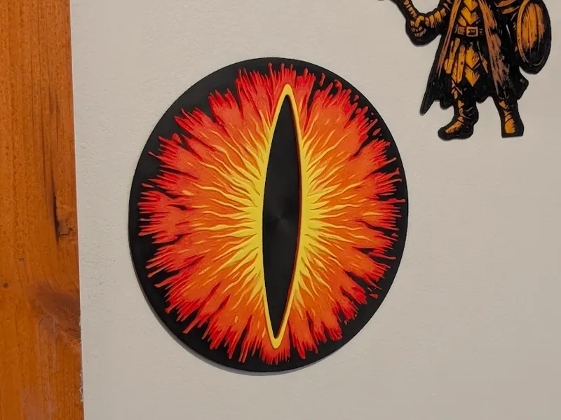 Eye of Sauron Textured Wall Art