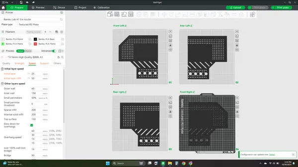Parois pour robot FTC