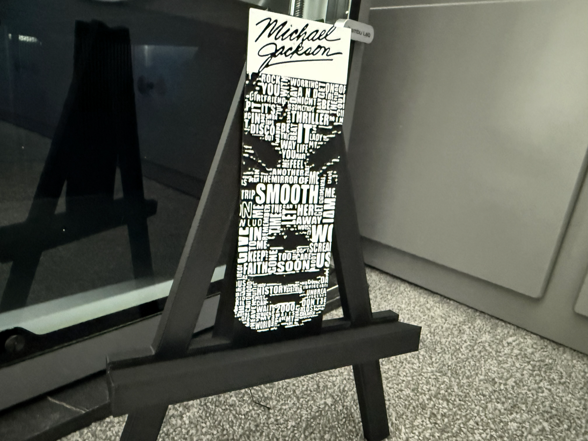 Michael Jackson Typography Silhouette Bookmark