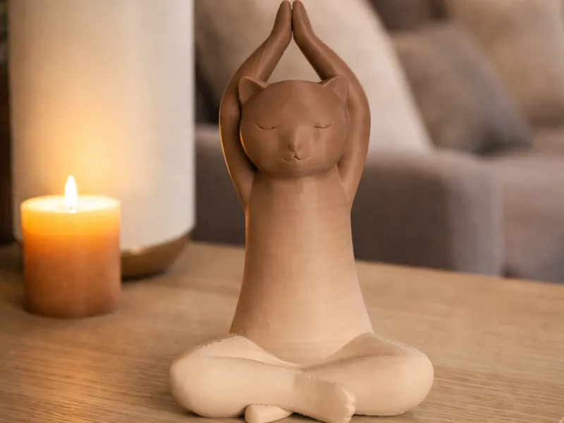 Sitting Zen Cat