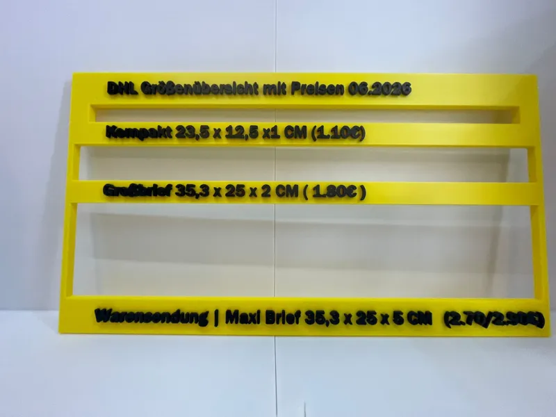 DHL | Deutsche Post Größenübersicht mit Preisen