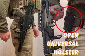 Open universal holster