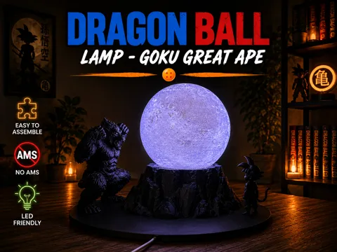 Accesorio de iluminación decorativa: Dragon Ball Lamp – Goku Great Ape — referencia de MakerWorld