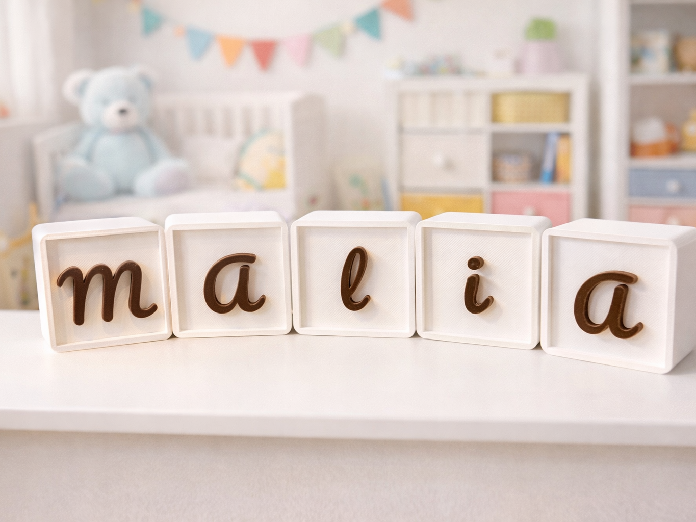Custom Name Blocks –Name Cubes Nursery Decoration