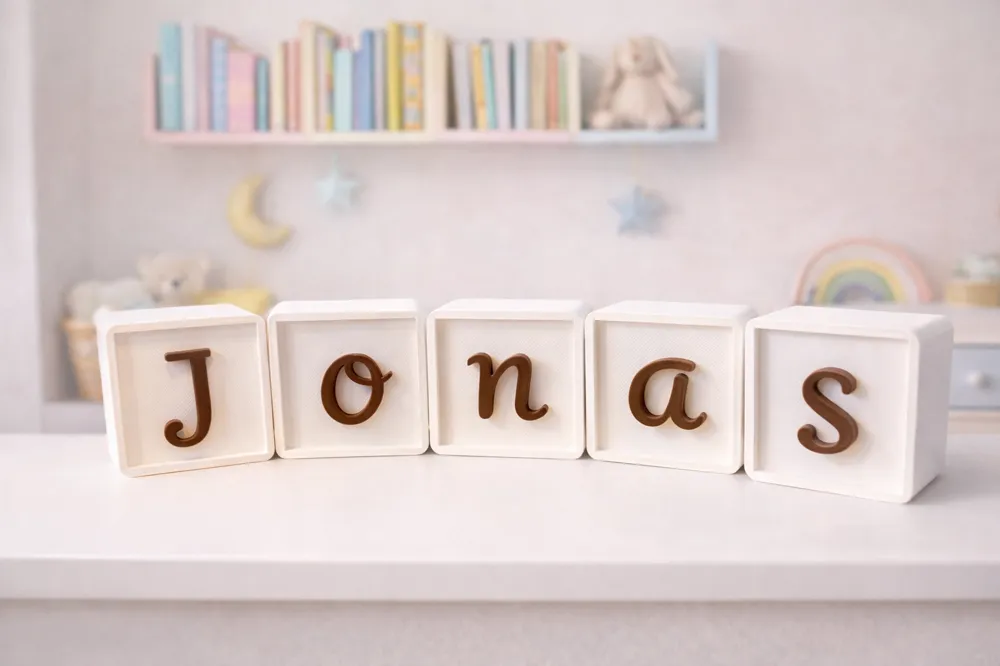 Custom Name Blocks –Name Cubes Nursery Decoration - Free 3D Print Model ...