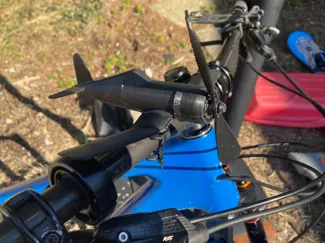 Bicycle Airplane with Spinning Propeller
