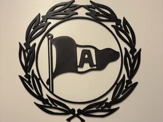 Wandbild Arminia Bielefeld in schwarz