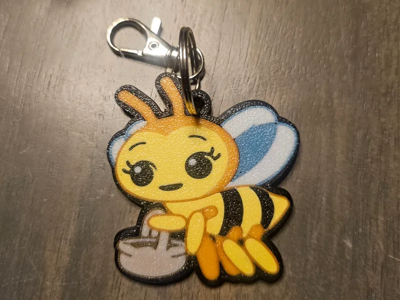 Little Bee Keychain 4 or 5 Color AMS Ready