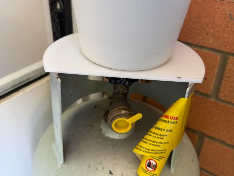 Gas (propane) bottle plant stand
