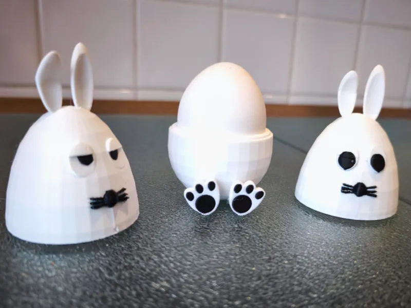 Eierbecher als Hase