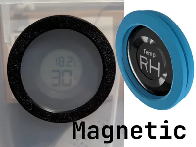 Magnetic Hygrometer Mount (for IKEA SAMLA & Co)