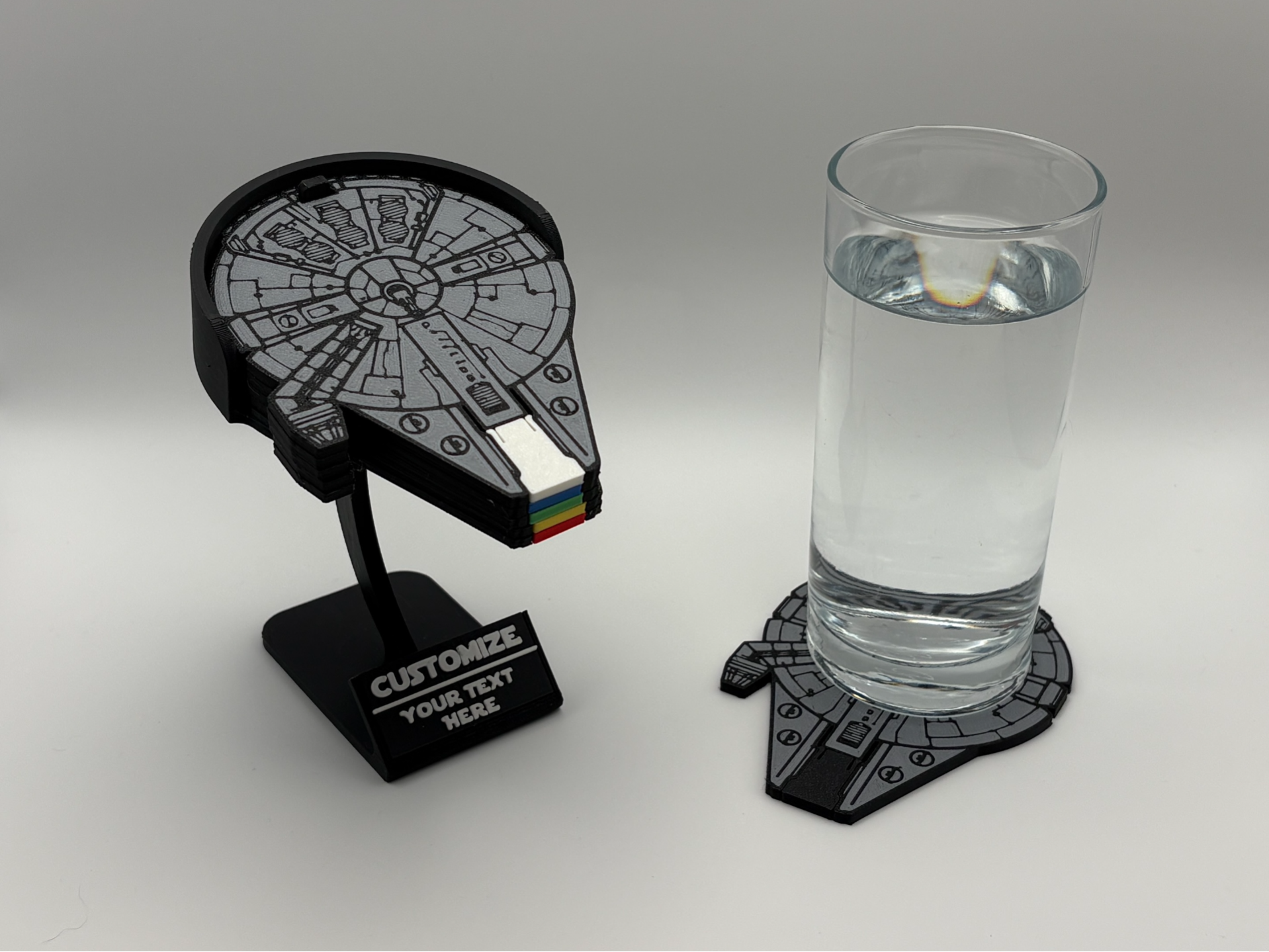 Millennium Falcon Coasters with holder