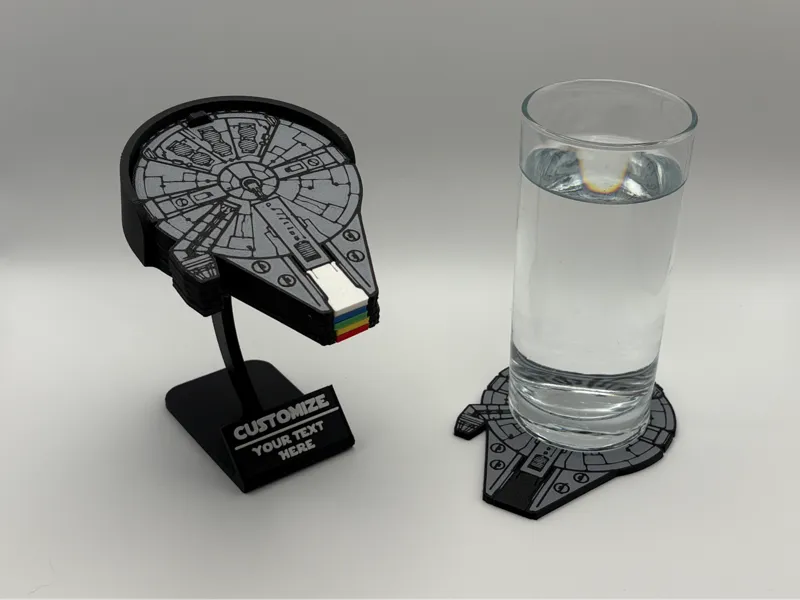 Millennium Falcon Coasters with holder